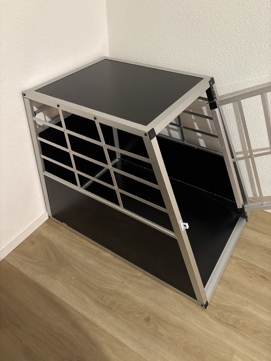 Gabbie, trasporto & Sicurezza: Hundebox fürs Auto oder zu Hause aus Holz und Metall – Nuovo (secondo la descrizione) da Zürich venduto da zimtstern45 3