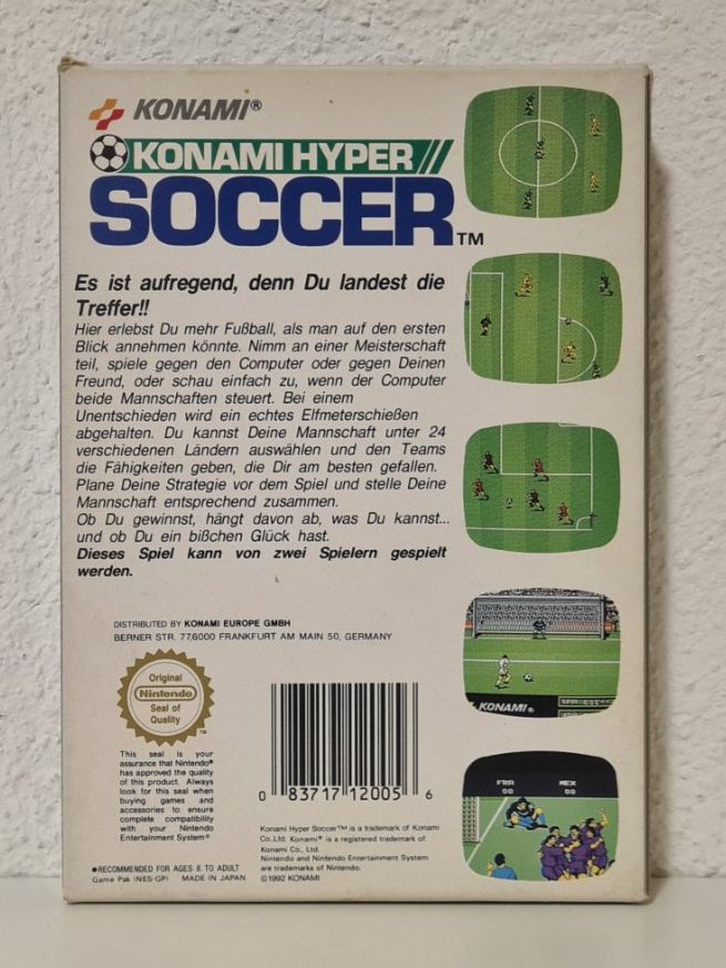 Nintendo Giochi: KONAMI HYPER SOCCER - CIB / Pal B Nintendo NES – Usato da Dübendorf venduto da digital_bath 2
