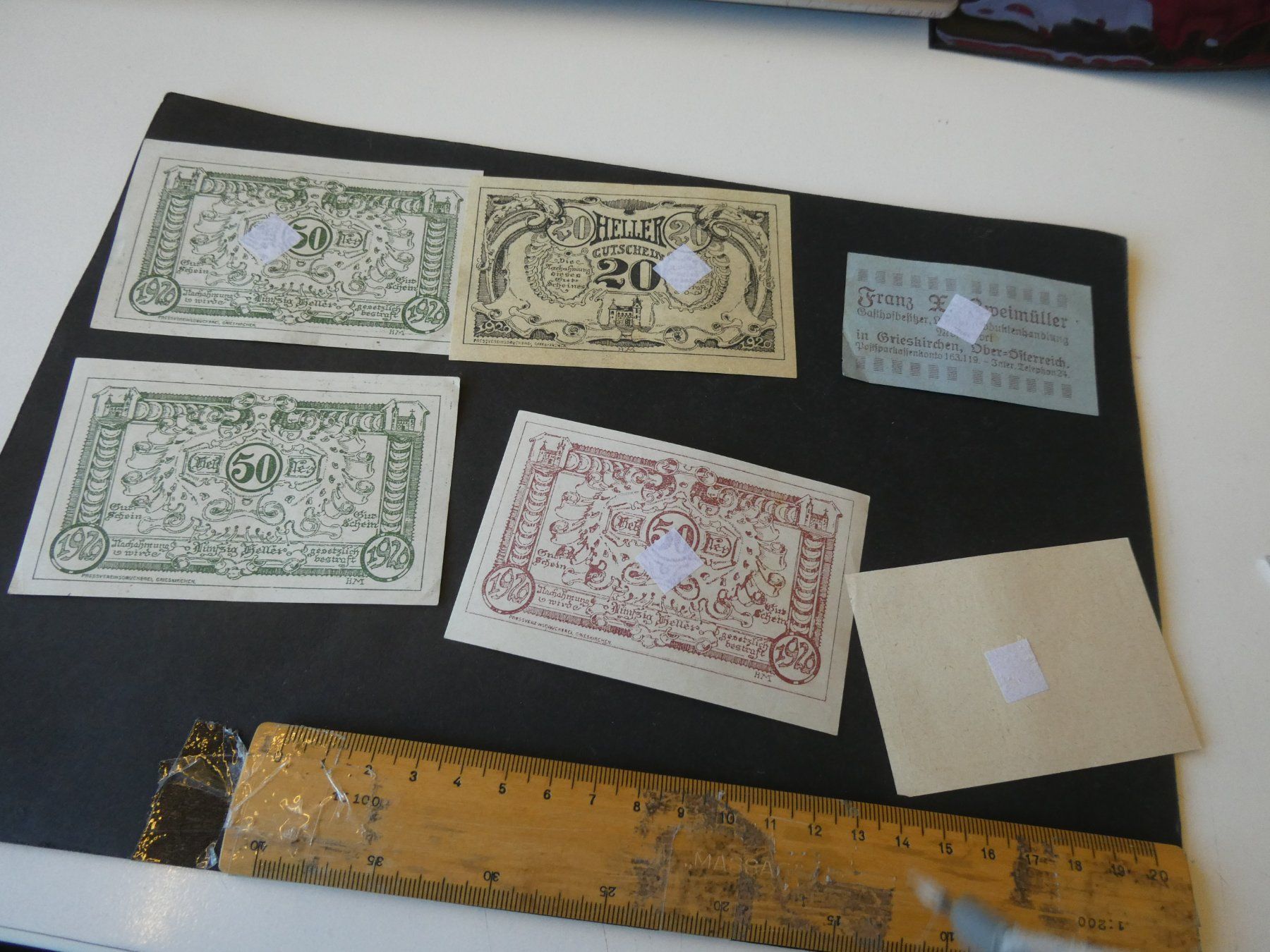 Banknoten: Oesterreich, Grieskirchen - Notgeldscheine – Gebraucht aus Hinterforst von Rohusri 1