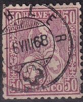 Sitzende Helvetia Nr.43, Zweikreisstempel BÜHLER