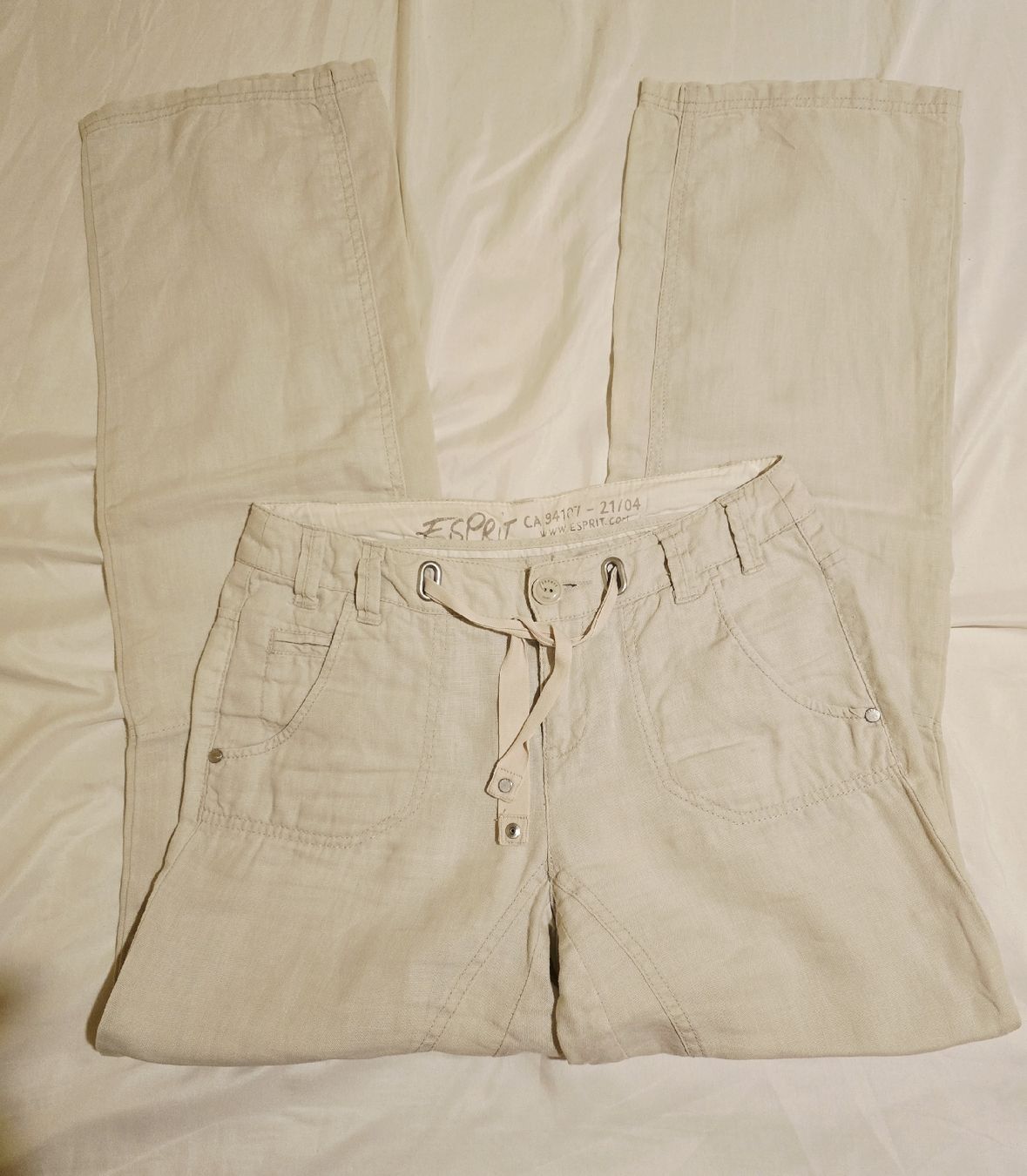 Esprit Pantaloni: Pantalon Esprit en lin, 34/36, large – Usato da La Neuveville venduto da Diamise 2