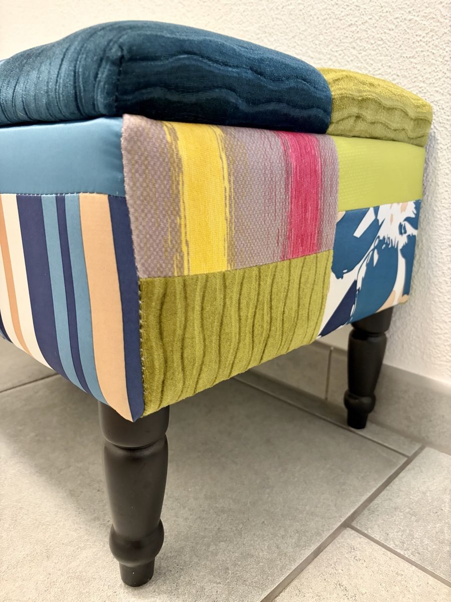 Panchine: Sitzbank Patchwork Design mit Stauraum – Usato da Regensdorf venduto da puma_16 1