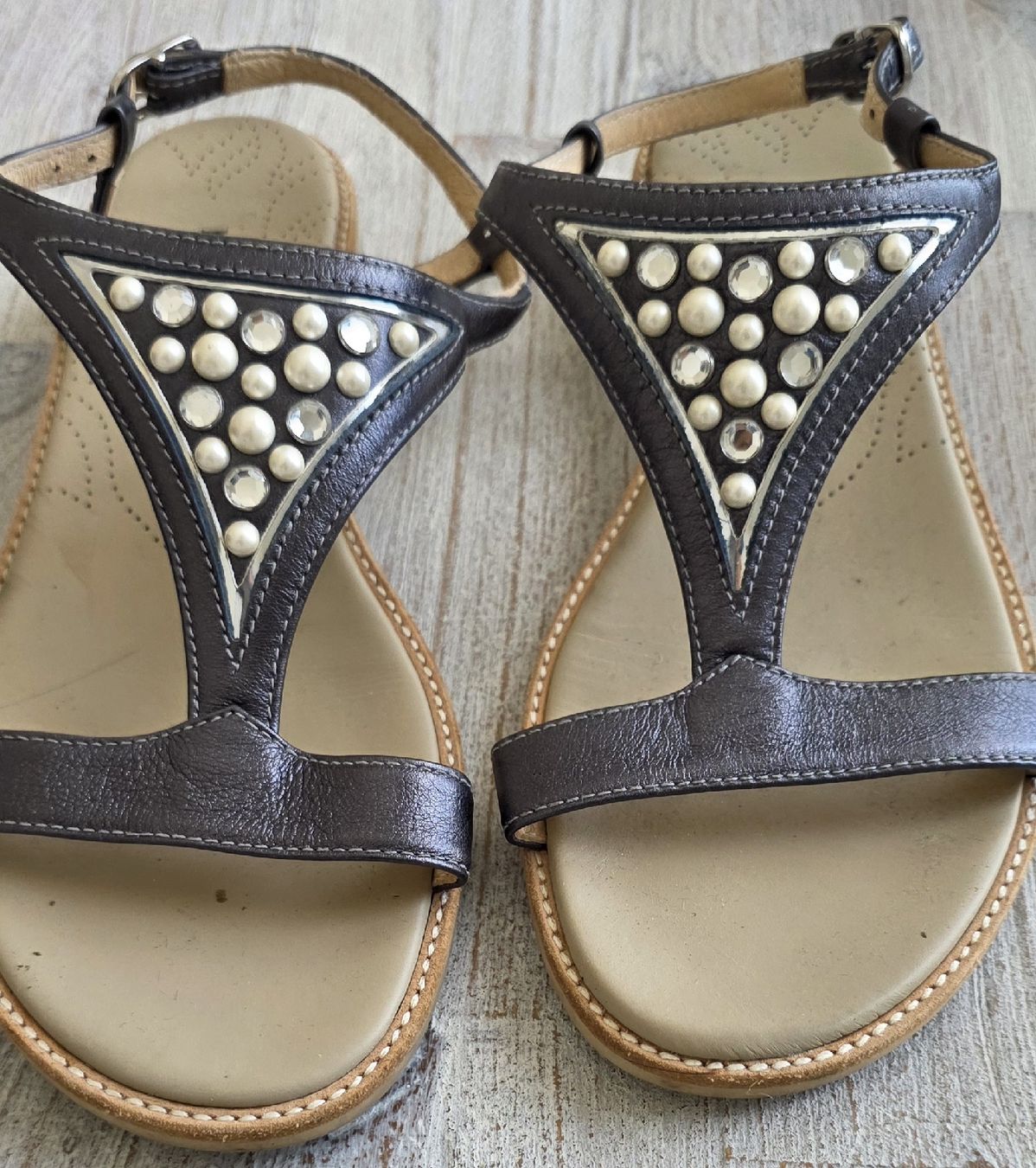 Scarpe da donna: sandales cuir bleu/gris taille 38 – Usato da Yverdon-les-Bains venduto da van_dq65