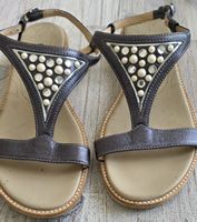 sandales cuir bleu/gris taille 38