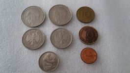 8 Deutsche Mark Geld Münzen, 2x 2 Mark Konrad Adenauer