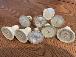 9 LED Spots, GU10 , diverse Marken