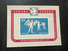 1951 Lunaba Block * ohne Gummi  (A100)