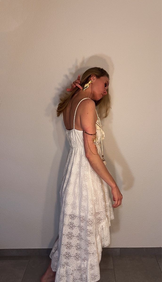 Vestiti: Robe bohème dentelle blanche – Usato da Pont (Veveyse) venduto da pil_k9jp 1
