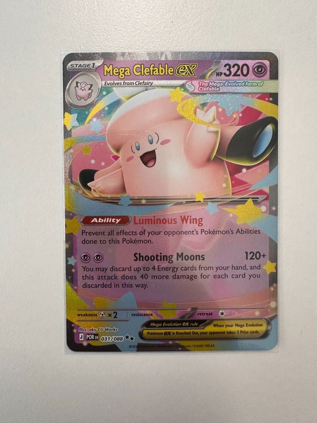 Pokémon Carte collezionabili: Mega Clefable ex - Perfect Order -Double Rare - 031/088 - EN – Nuovo (secondo la descrizione) da Langenthal venduto da _-Kaktus-_