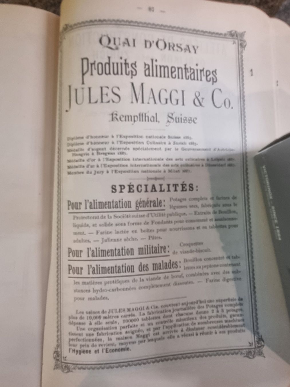 Dokumente: Katalog Paris 1889 Sections Suisses Prospekt – Gebraucht aus Trachslau von post35 7