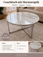 Couchtisch mit Marmorieroptik - modern und zeitlos 