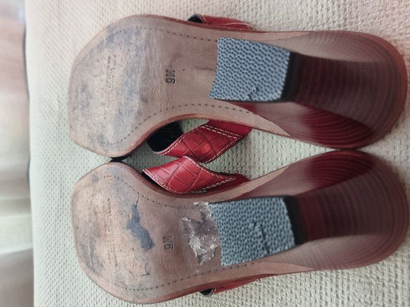 Damenschuhe: DONALD J PLINER Slipper, LEDER, rot, Gr 9 – Gebraucht aus Basel von Mamaree 8