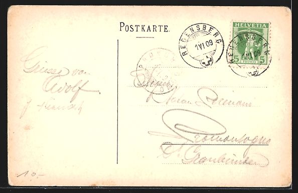 Cartoline postali: Regensberg, Erziehungsanstalt, Teilansic – Usato da Berlin venduto da bartko-reher 1