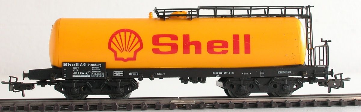Märklin Modellini di ferrovie: Märklin Kesselwagen der DB Shell Spur H0 – Usato da Oberwil BL venduto da Klang 1
