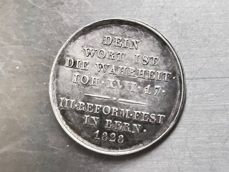 Alle Münzen: Münze Reformfest Bern 1828 (silber 900) – Gebraucht aus Basel von bellespirit