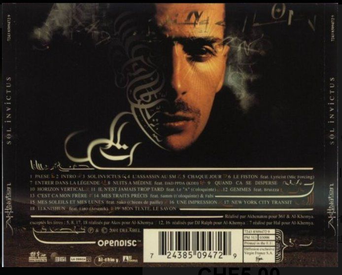 CDs: CD Akhénaton Sol Invictus - CD Original 2001 - QUE LE CD!!! – Gebraucht aus St-Prex von eme_kc29 1
