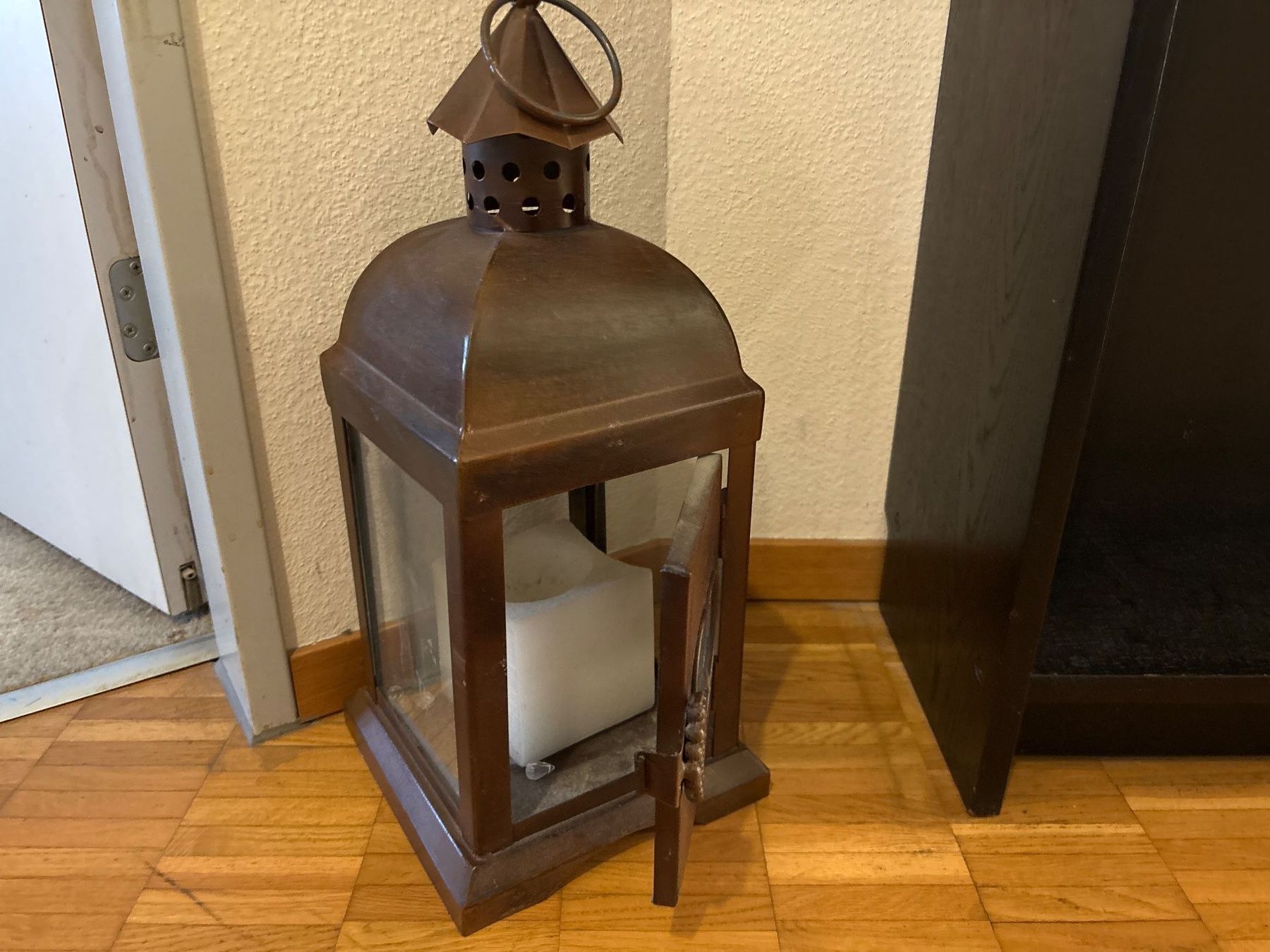 Lanterne: Rustikale Latern wohl Kupfer mit Kerze – Usato da Zürich venduto da mbi_5bsz 1