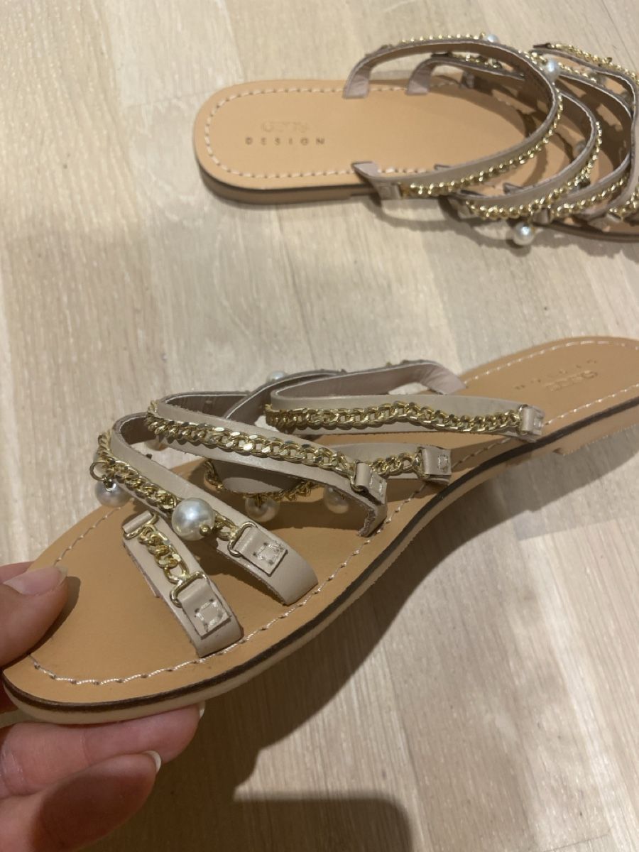 Damenschuhe: Sandalen mit Perlen – Neu (gemäss Beschreibung) aus Zürich von mar_v57y 4