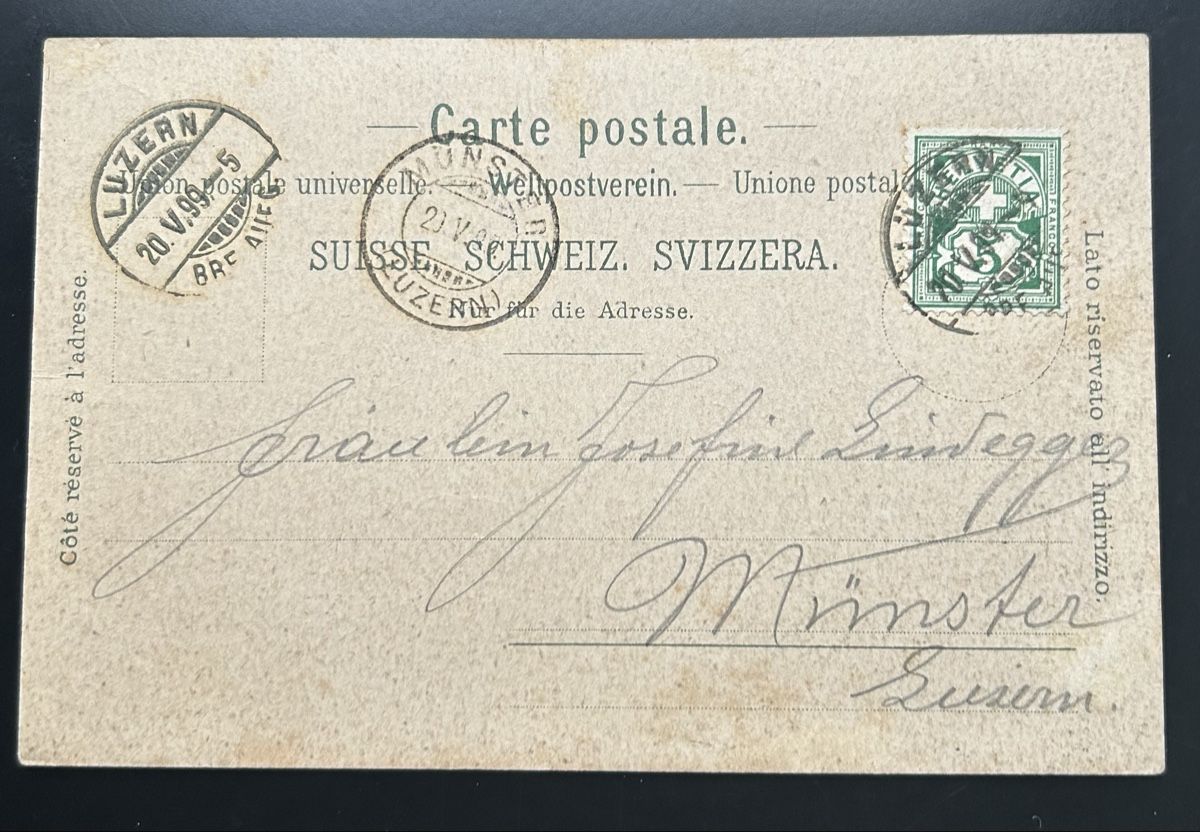 Cartoline postali: Gruss aus Vitznau Mondlitho  – Usato da Horw venduto da Tellbub 1