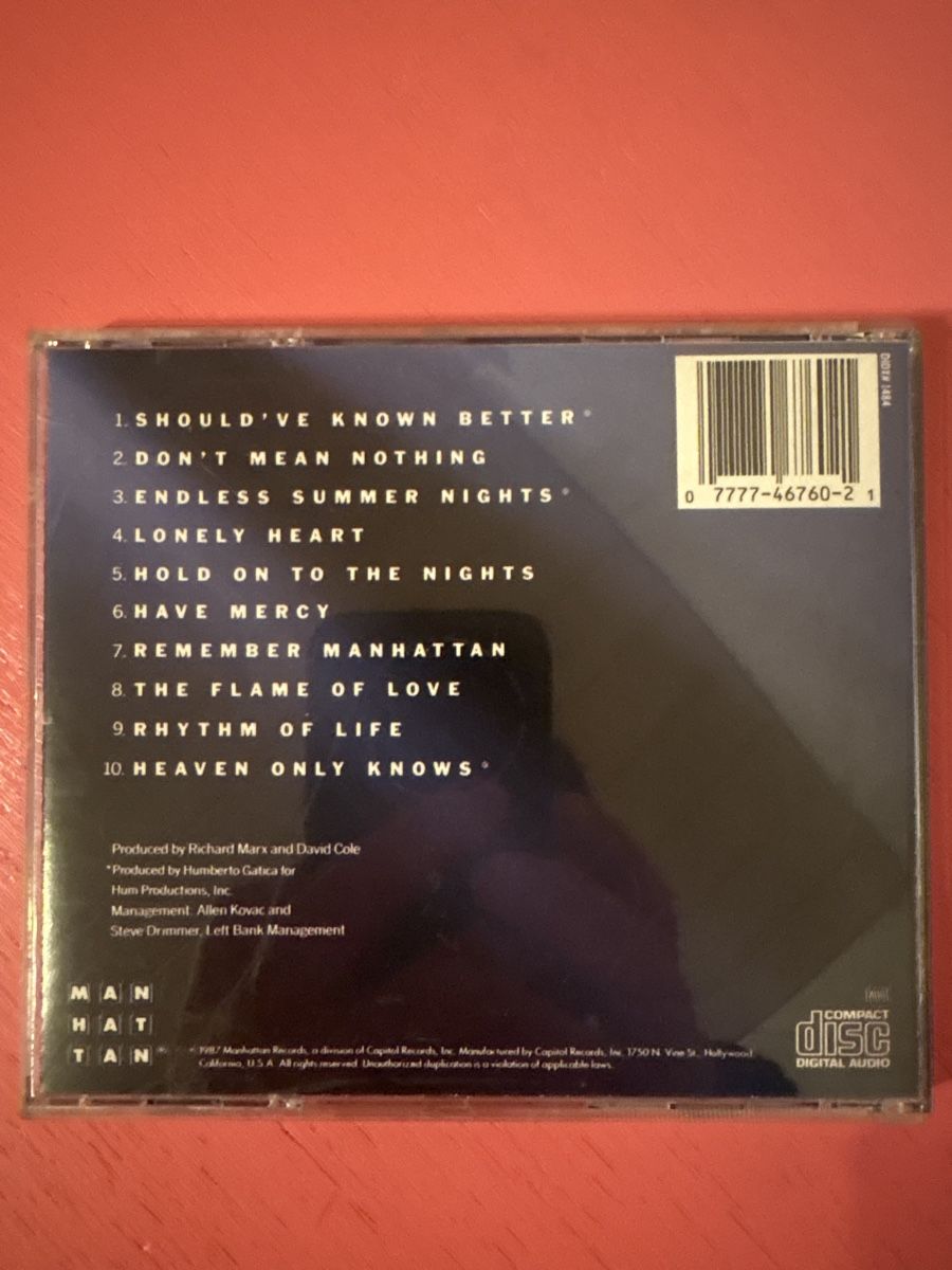CD: Richard Marx - Richard Marx – Usato da Lützelflüh-Goldbach venduto da Deiv4 1