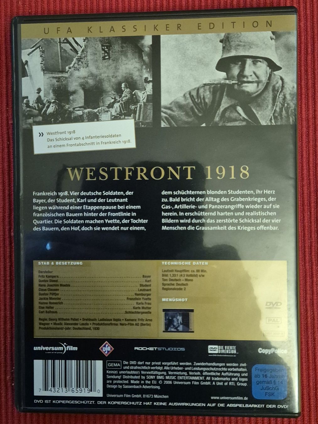 Tutti i DVDs: Westfront 1918 von G.W. Pabst – Usato da Chur venduto da dluli 1