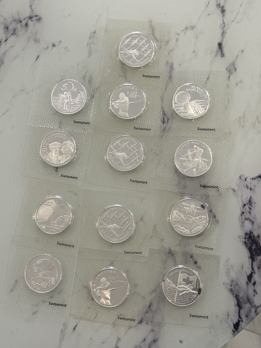 Tutti le monete: 13 pièces de 20fr argent  – Nuovo (secondo la descrizione) da Villars-sûr-glane venduto da Brocstock