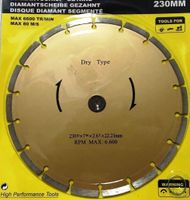 Diamant-Trennscheiben 230 mm für Steine / Beton usw.