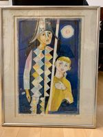 Hans E. Deutsch Original Lithographie 1/100 Harlekin / Mond