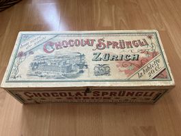 Chocolat Sprūngli Zurich Holz Schachtel 1900,s