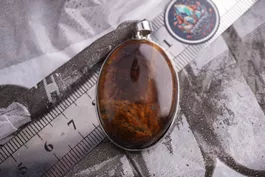 Faser Tigerauge     Oval    Anhänger  Räumung