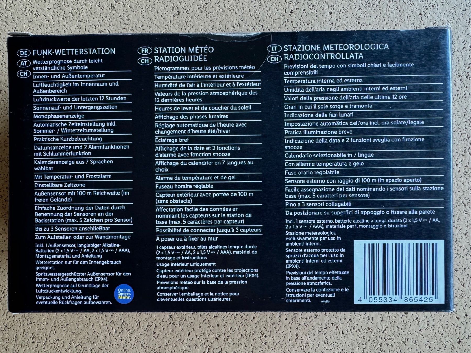 Sonstiges für Haushalt & Wohnen: Station Météo Auriol, noire ou blanche – Neu und originalverpackt aus St-Gingolph von GoldenKeys 1