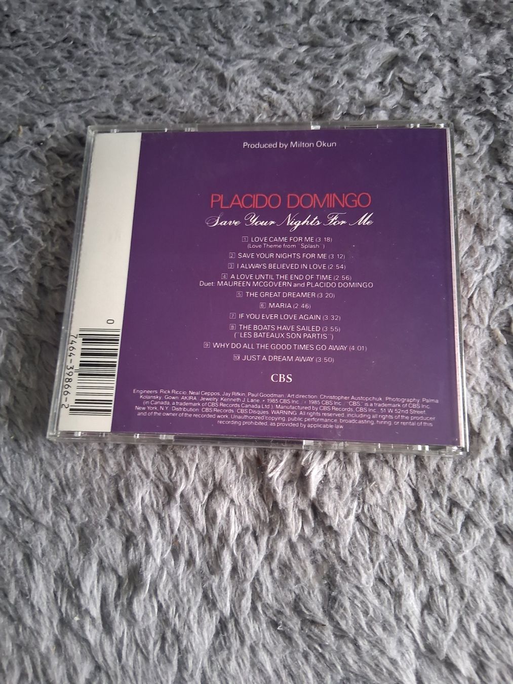 CD: DOMINGO      SAVE YOUR NIGHTS FOR ME     CD – Usato da Wetzikon ZH venduto da Ramones01 1