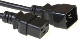 Verlängerungskabel IEC C19 auf IEC C20, schwarz, 2.2m, NEU