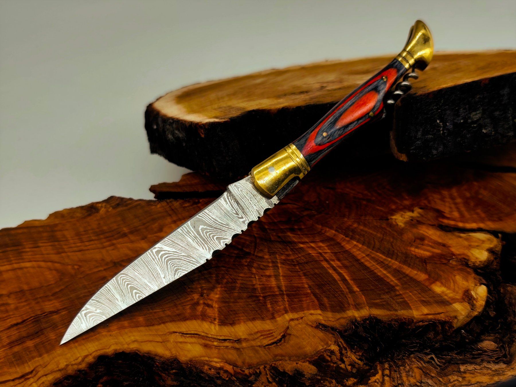 Accessori: Laguiole Damast Messer Klappmesser echtes Damastmesser – Nuovo e nell'imballaggio originale da Arlesheim venduto da Premius_1 1