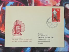 CL31 Enveloppe + Timbre Suisse 1955