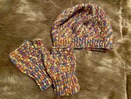 Mütze Handschuhe mehrere farben