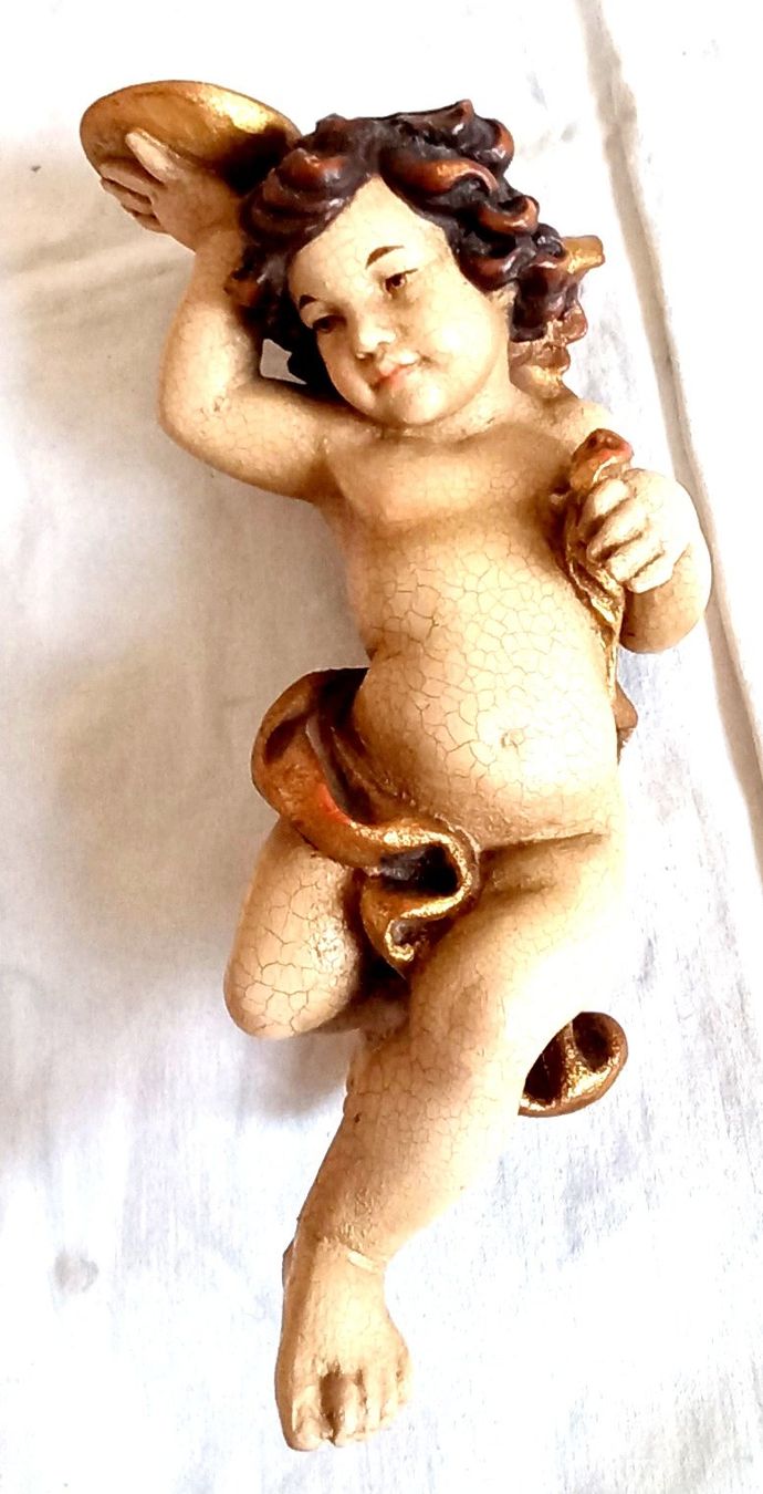 Statuette: Rokoko Engelputte mit Kerzenhalter – Usato da Baar venduto da 2cvbaar 1