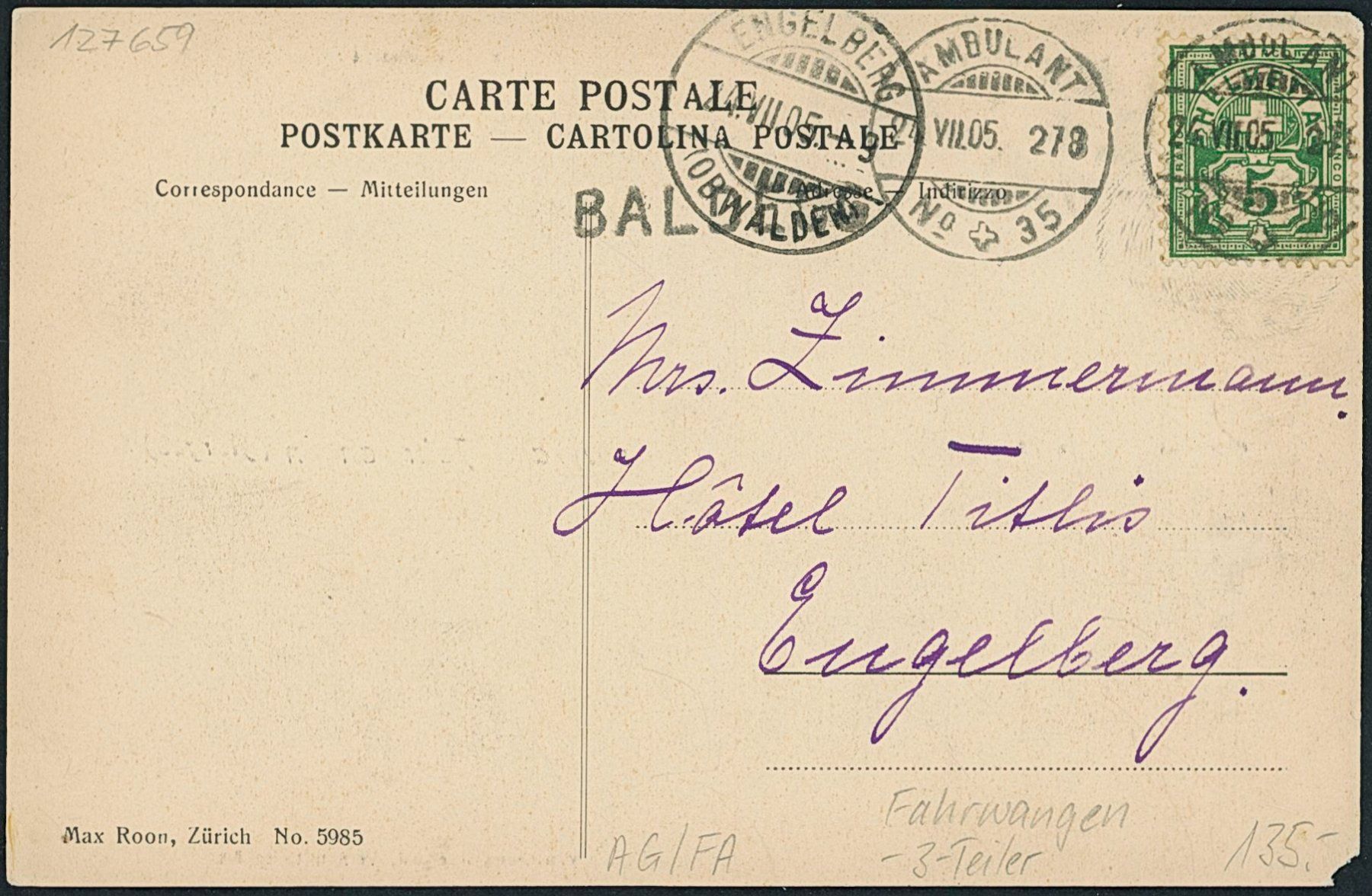 Cartoline postali: AG Fahrwangen – Usato da Schindellegi venduto da stationary 1
