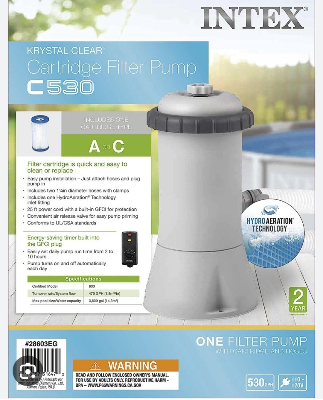 Intex Pompe & Parti di ricambio: INTEX Krystal Clear Filter Pumpe – Usato da Rebstein venduto da minou0041