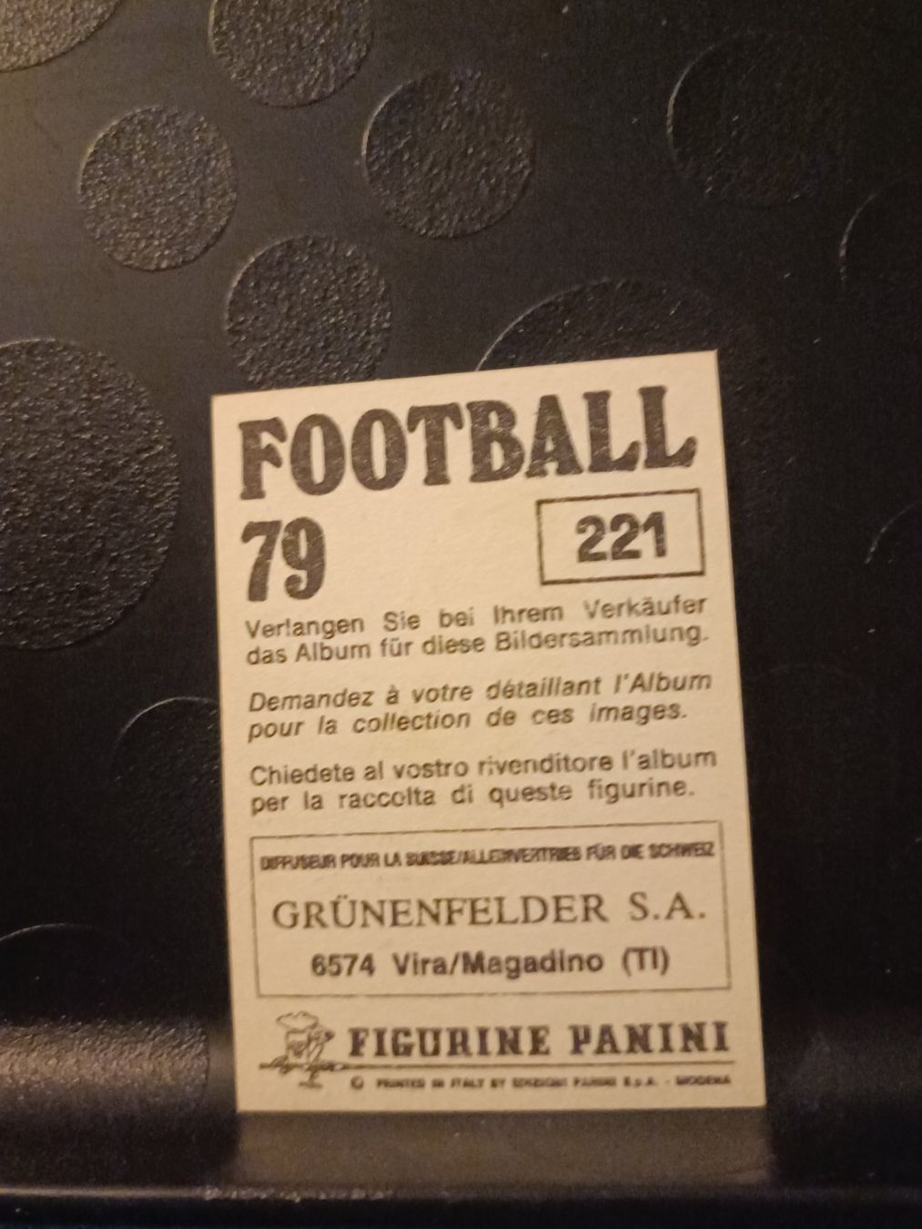 Autografi: Thomas Zwahlen - YB 1979 - signiert Panini – Usato da Menziken venduto da Artographs 1