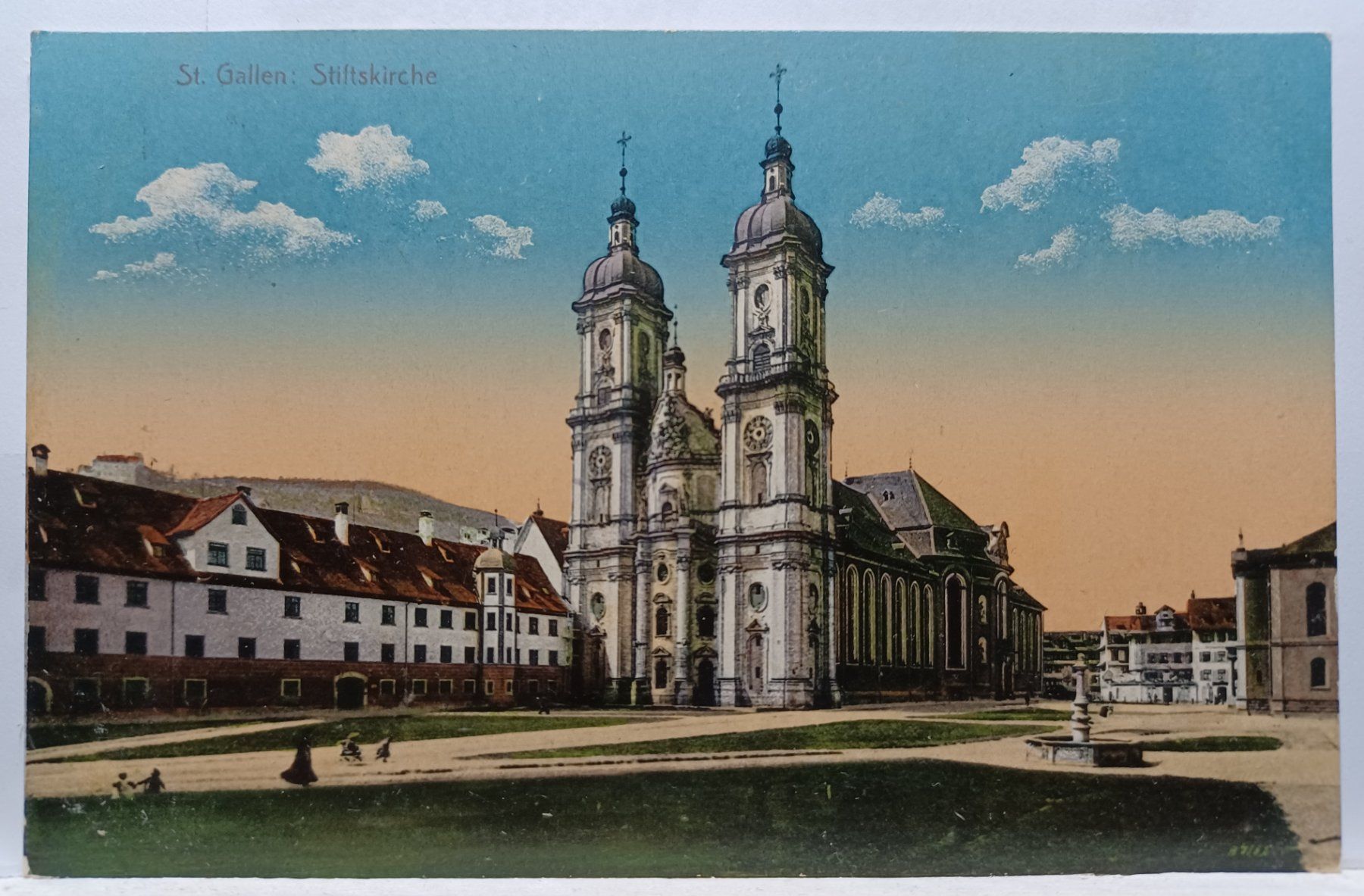 Cartoline postali: No.5566, ST. GALLEN, STIFTSKIRCHE, 1910 – Usato da Aarau Rohr venduto da mgvw