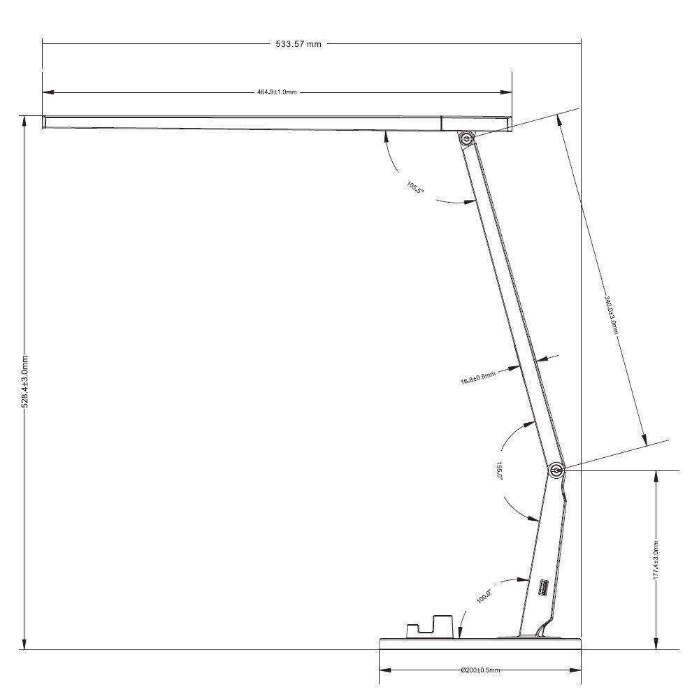 Micasa Lampade: Bartolo LED Tischlampe mit USB Anschluss - Schwarz – Nuovo (secondo la descrizione) da Igis venduto da Vulleta.38 4