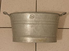 Vintage Blech Zuber Gelte Wanne verzinkt 36 Liter