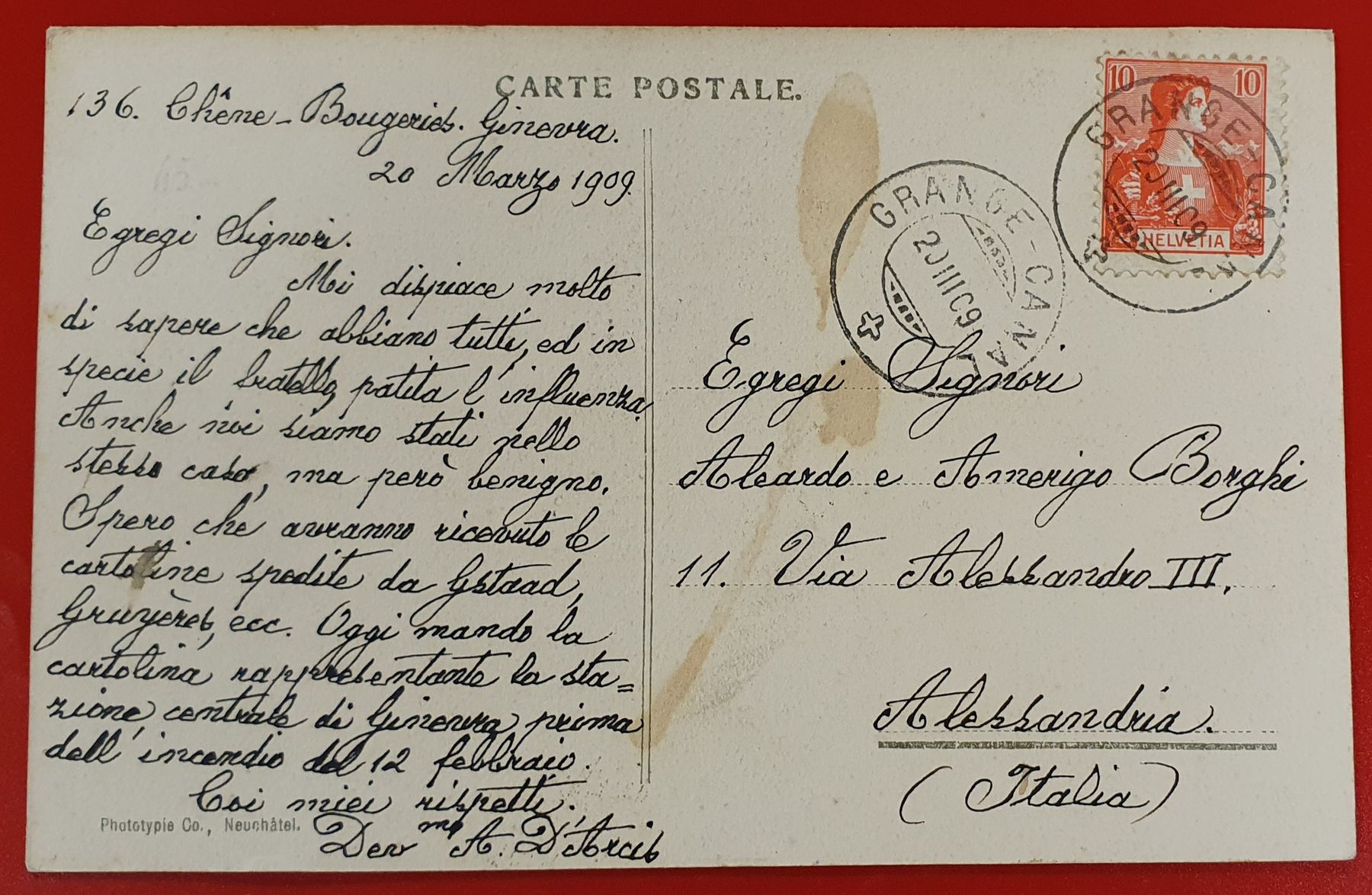 Cartoline postali: Genève 1900 -Gare de Cornavin – Usato da Kreuzlingen venduto da Rschweiz1 1