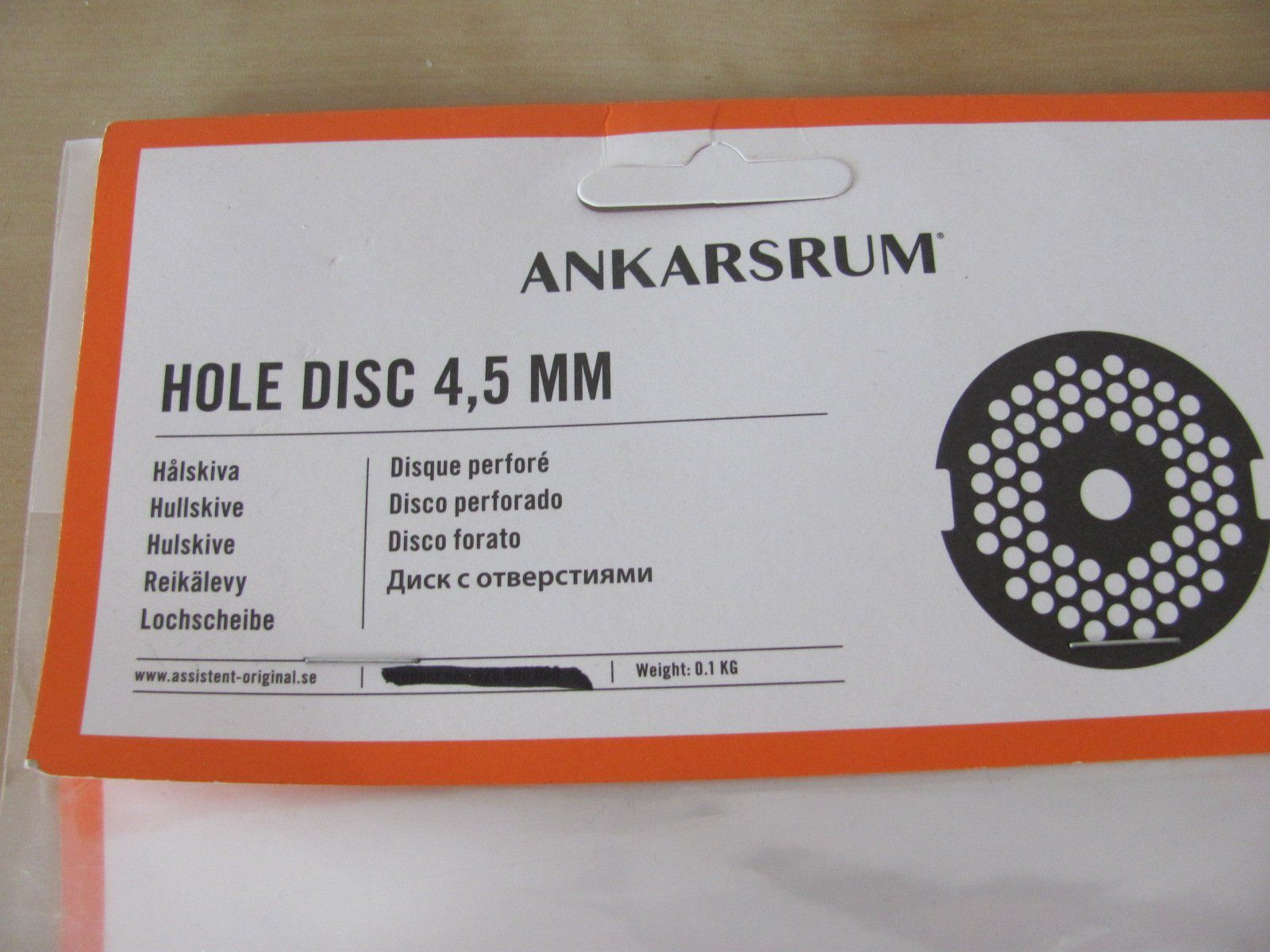 Elettrodomestici da cucina: Ankarsrum Lochscheibe 4,5 mm neu – Nuovo e nell'imballaggio originale da Kriens venduto da Miracle49 1