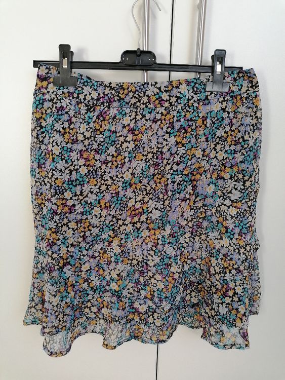 Mini-jupe GRACE & MILA - Marine, Taille 36/38, 70% Coton 30% Lin - NEUVE