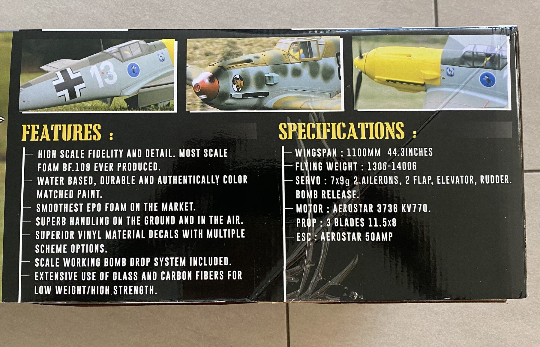 RC Modellbau: Hobbyking Messerschmitt 109 E – Neu und originalverpackt aus Saxon von dda_mnp9 4