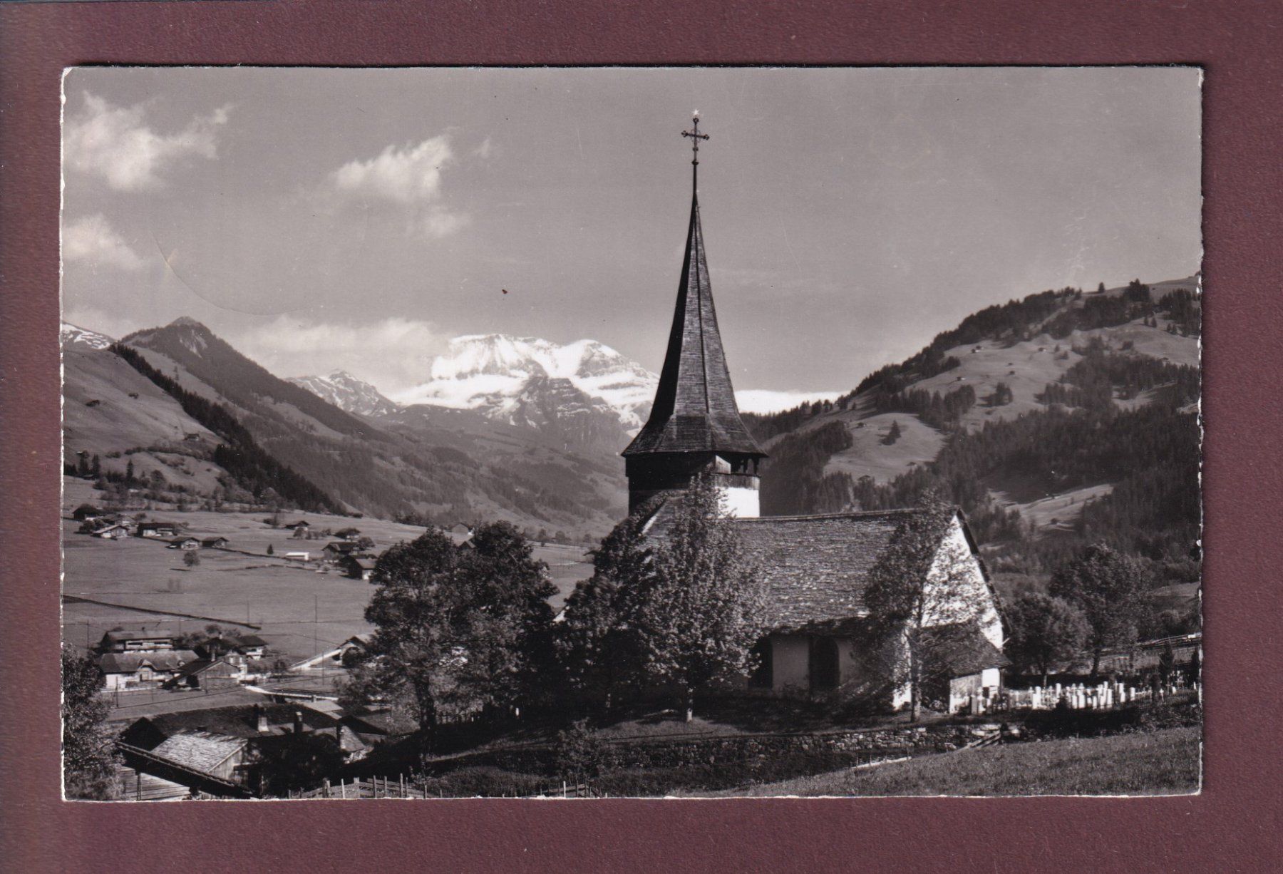 Ansichtskarten: ST. STEPHAN i. S. - Kirche - 1956 – Gebraucht aus Pully von nicecards