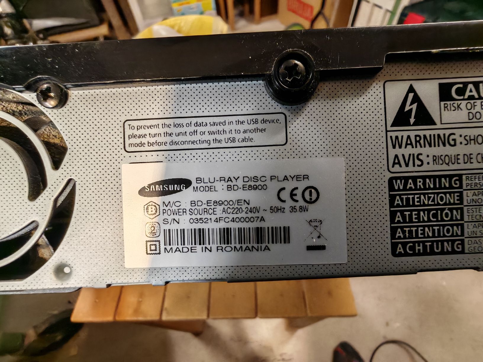 Samsung Lettore multimediale & Streamer: Samsung BD-E8900 Bluray/DVD/CD player /hdd recorder DVB Reci – Usato da Brislach venduto da d.baumgartner.82 5