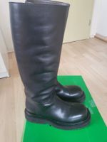 Bottega Veneta Lug Black Leather Boots Size 41